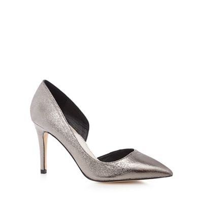 Metallic 'Cliff' high wide fit court shoes